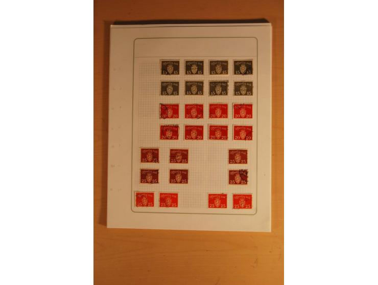 1855/1999, gestempelte Sammlung mit Doubletten auf selbstgestalteten Blättern in 2 Alben