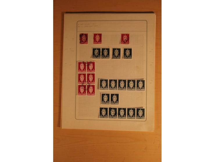 1855/1999, gestempelte Sammlung mit Doubletten auf selbstgestalteten Blättern in 2 Alben