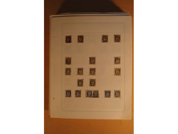 1855/1999, gestempelte Sammlung mit Doubletten auf selbstgestalteten Blättern in 2 Alben