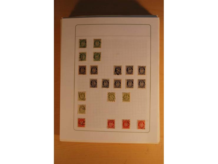 1855/1999, gestempelte Sammlung mit Doubletten auf selbstgestalteten Blättern in 2 Alben