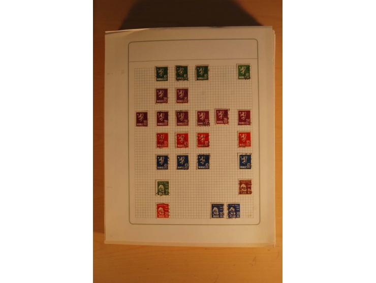 1855/1999, gestempelte Sammlung mit Doubletten auf selbstgestalteten Blättern in 2 Alben