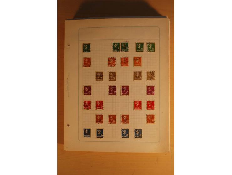 1855/1999, gestempelte Sammlung mit Doubletten auf selbstgestalteten Blättern in 2 Alben