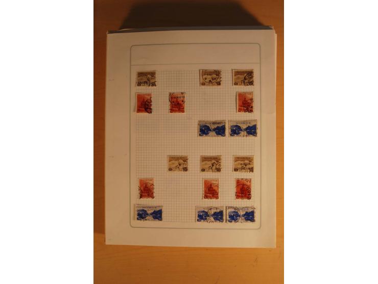 1855/1999, gestempelte Sammlung mit Doubletten auf selbstgestalteten Blättern in 2 Alben