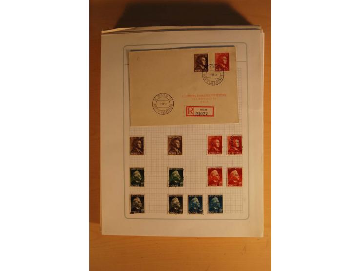 1855/1999, gestempelte Sammlung mit Doubletten auf selbstgestalteten Blättern in 2 Alben