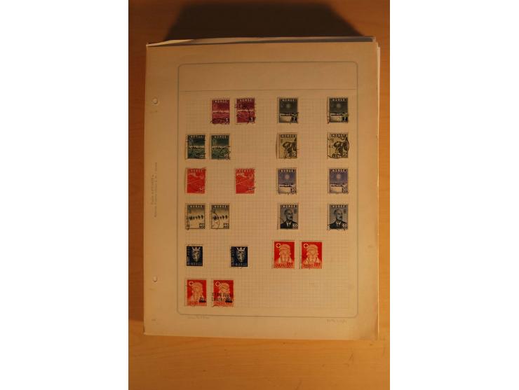 1855/1999, gestempelte Sammlung mit Doubletten auf selbstgestalteten Blättern in 2 Alben