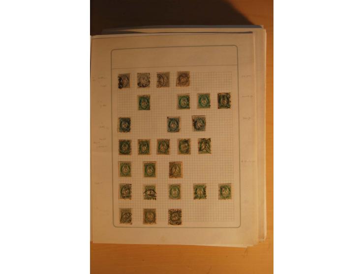1855/1999, gestempelte Sammlung mit Doubletten auf selbstgestalteten Blättern in 2 Alben