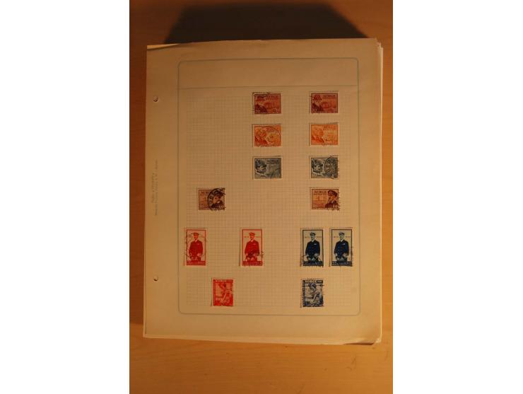 1855/1999, gestempelte Sammlung mit Doubletten auf selbstgestalteten Blättern in 2 Alben