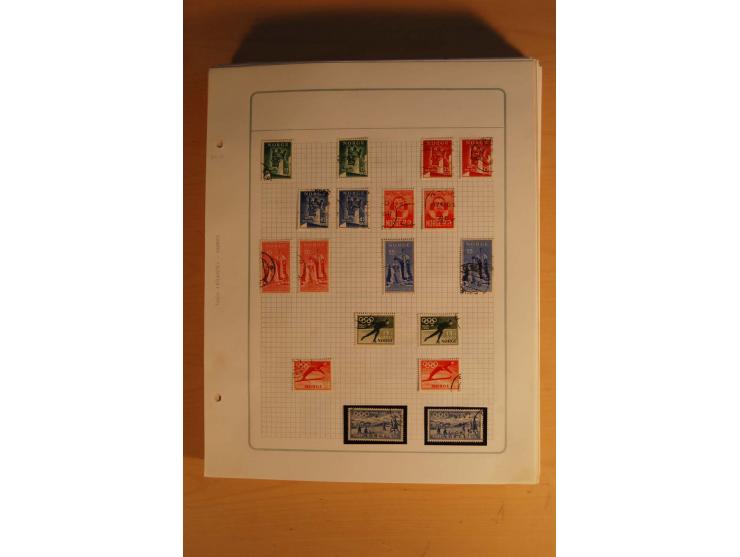 1855/1999, gestempelte Sammlung mit Doubletten auf selbstgestalteten Blättern in 2 Alben