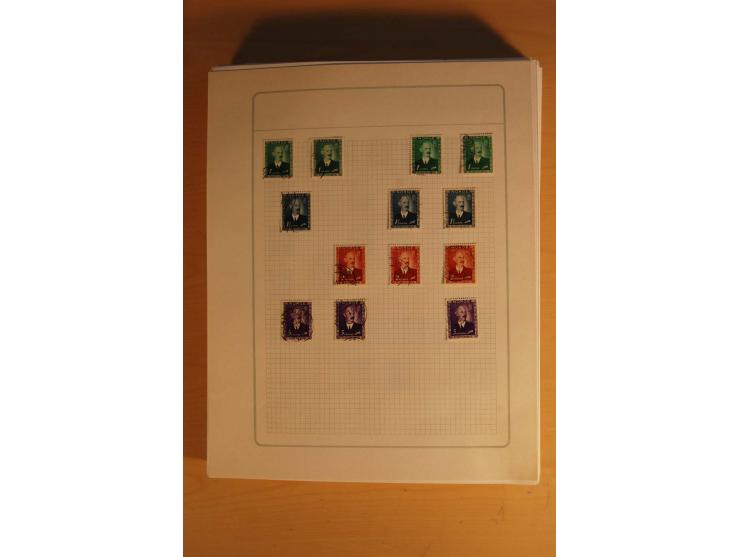 1855/1999, gestempelte Sammlung mit Doubletten auf selbstgestalteten Blättern in 2 Alben