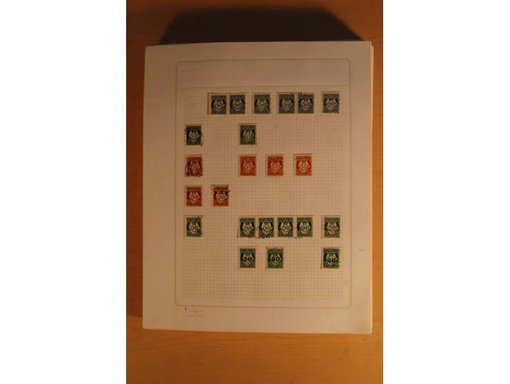 1855/1999, gestempelte Sammlung mit Doubletten auf selbstgestalteten Blättern in 2 Alben