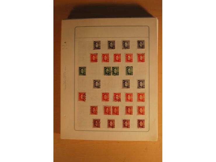 1855/1999, gestempelte Sammlung mit Doubletten auf selbstgestalteten Blättern in 2 Alben