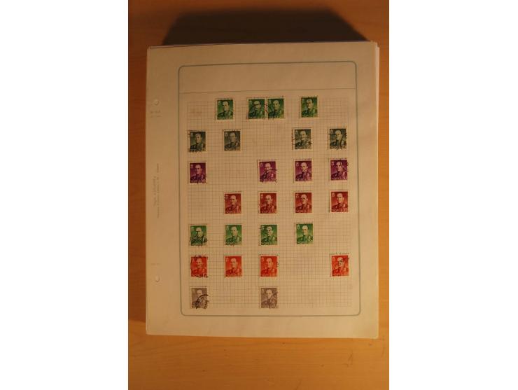 1855/1999, gestempelte Sammlung mit Doubletten auf selbstgestalteten Blättern in 2 Alben