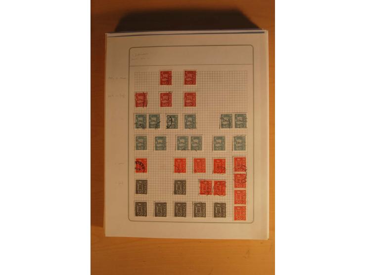 1855/1999, gestempelte Sammlung mit Doubletten auf selbstgestalteten Blättern in 2 Alben