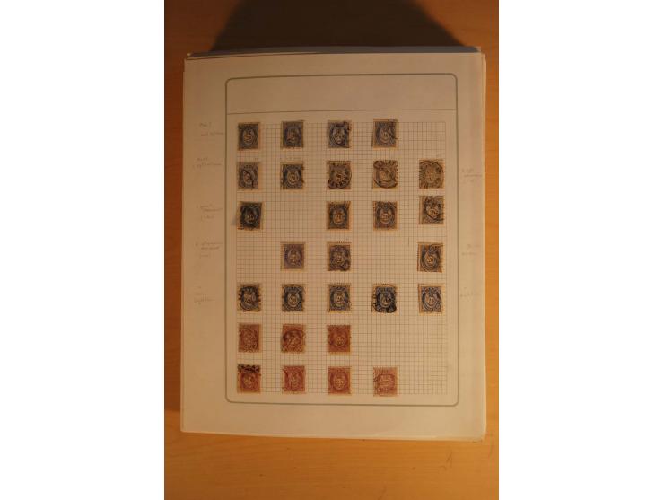 1855/1999, gestempelte Sammlung mit Doubletten auf selbstgestalteten Blättern in 2 Alben