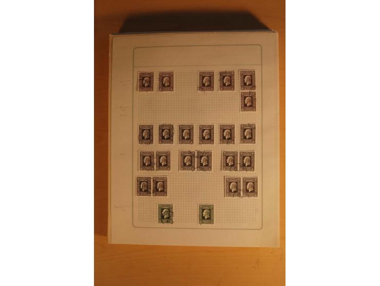 1855/1999, gestempelte Sammlung mit Doubletten auf selbstgestalteten Blättern in 2 Alben