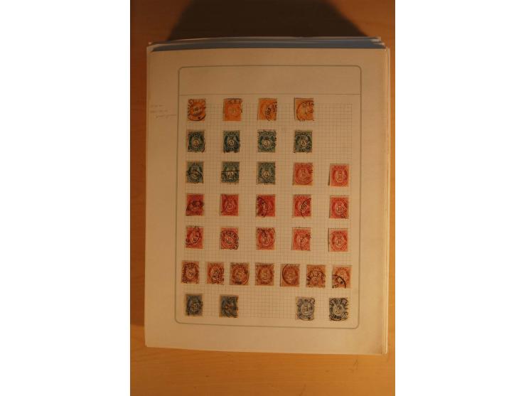 1855/1999, gestempelte Sammlung mit Doubletten auf selbstgestalteten Blättern in 2 Alben