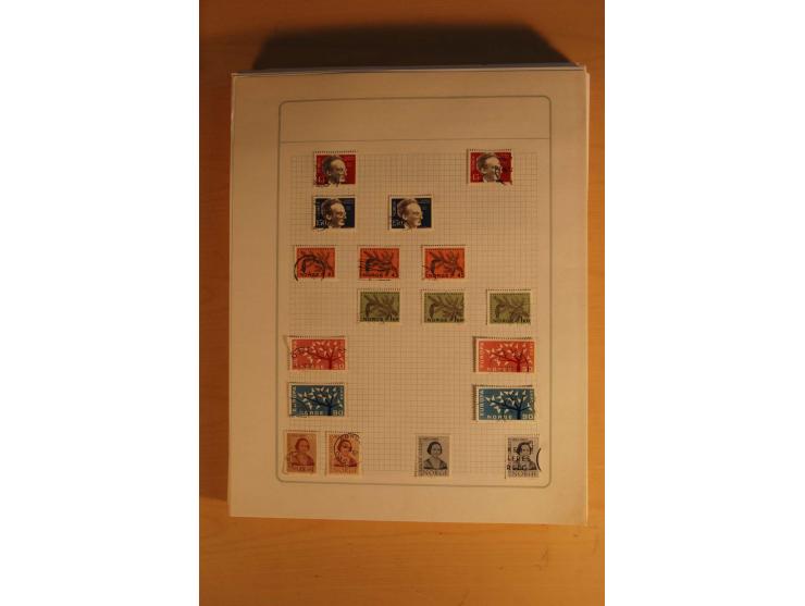 1855/1999, gestempelte Sammlung mit Doubletten auf selbstgestalteten Blättern in 2 Alben