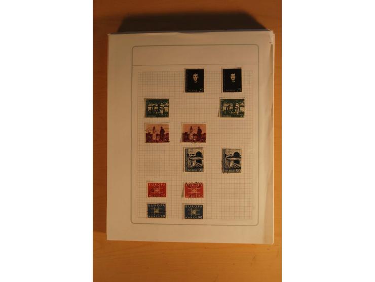 1855/1999, gestempelte Sammlung mit Doubletten auf selbstgestalteten Blättern in 2 Alben
