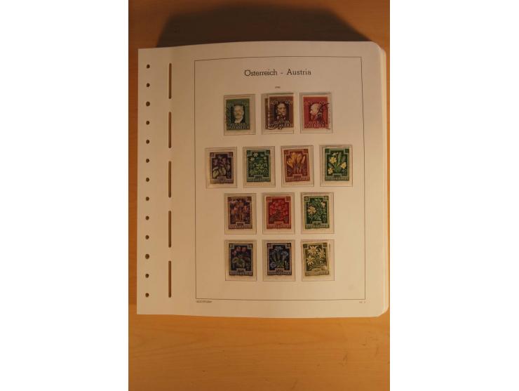 1850/2003, postfrische, ungebrauchte und gestempelte Sammlung mit WIPA-Block, Dollfuß und Renner-Kleinbogen in 4 Alben