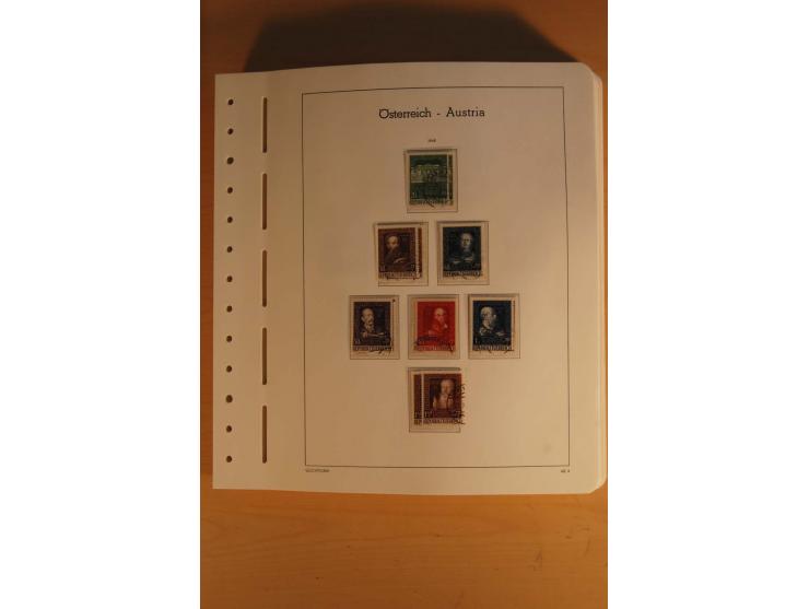 1850/2003, postfrische, ungebrauchte und gestempelte Sammlung mit WIPA-Block, Dollfuß und Renner-Kleinbogen in 4 Alben