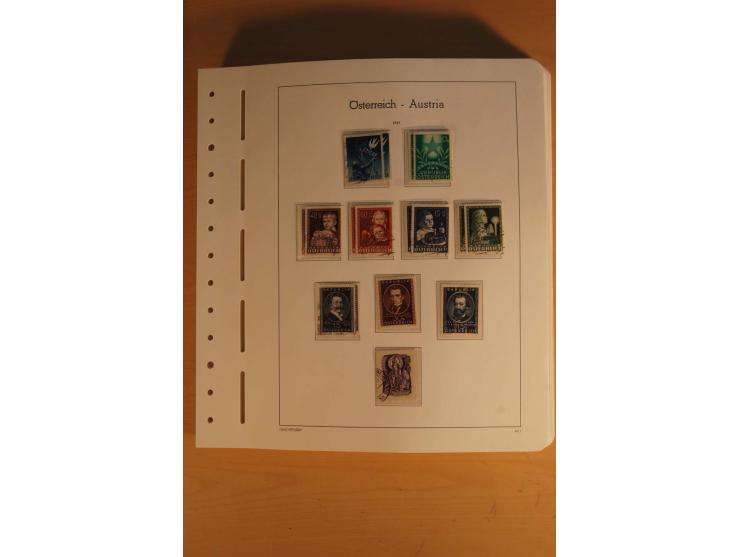 1850/2003, postfrische, ungebrauchte und gestempelte Sammlung mit WIPA-Block, Dollfuß und Renner-Kleinbogen in 4 Alben