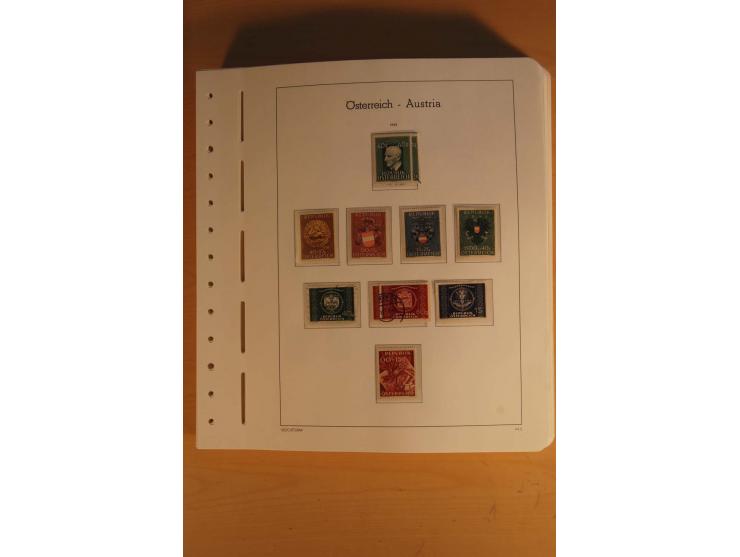1850/2003, postfrische, ungebrauchte und gestempelte Sammlung mit WIPA-Block, Dollfuß und Renner-Kleinbogen in 4 Alben