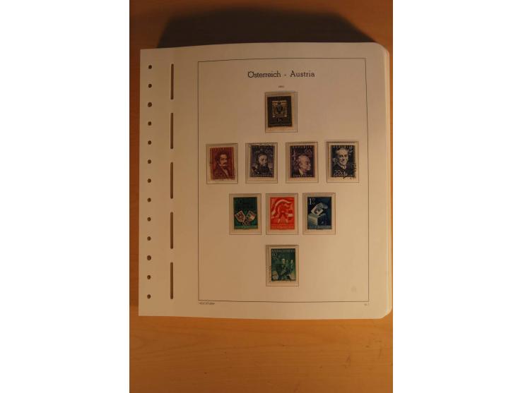 1850/2003, postfrische, ungebrauchte und gestempelte Sammlung mit WIPA-Block, Dollfuß und Renner-Kleinbogen in 4 Alben