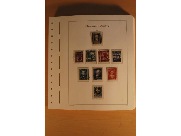 1850/2003, postfrische, ungebrauchte und gestempelte Sammlung mit WIPA-Block, Dollfuß und Renner-Kleinbogen in 4 Alben