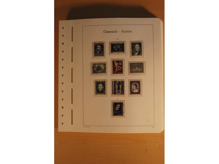 1850/2003, postfrische, ungebrauchte und gestempelte Sammlung mit WIPA-Block, Dollfuß und Renner-Kleinbogen in 4 Alben