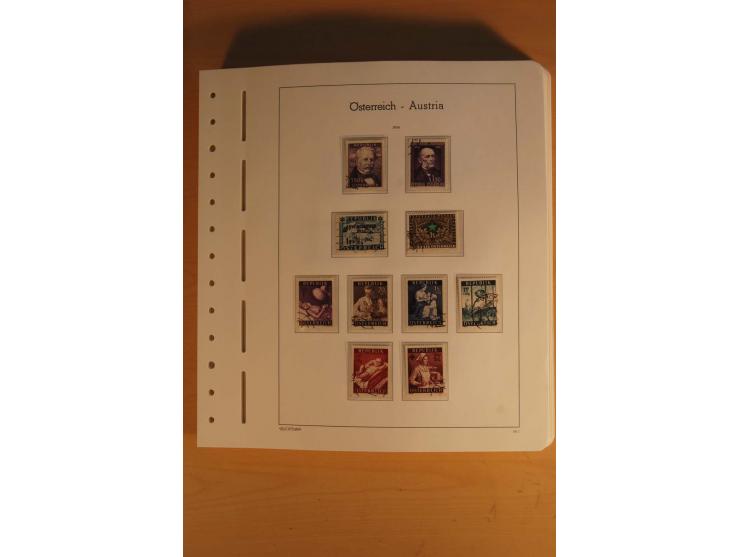 1850/2003, postfrische, ungebrauchte und gestempelte Sammlung mit WIPA-Block, Dollfuß und Renner-Kleinbogen in 4 Alben