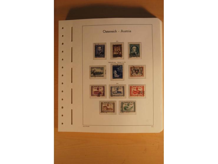 1850/2003, postfrische, ungebrauchte und gestempelte Sammlung mit WIPA-Block, Dollfuß und Renner-Kleinbogen in 4 Alben
