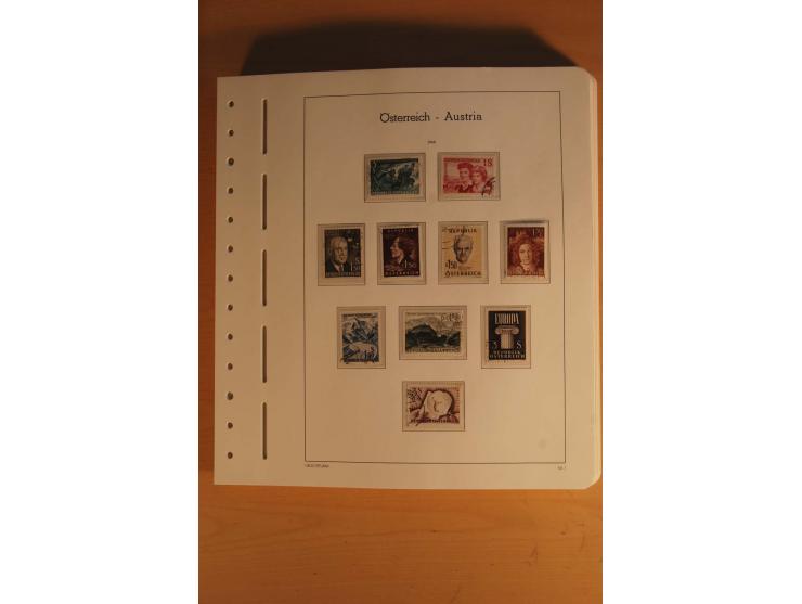 1850/2003, postfrische, ungebrauchte und gestempelte Sammlung mit WIPA-Block, Dollfuß und Renner-Kleinbogen in 4 Alben