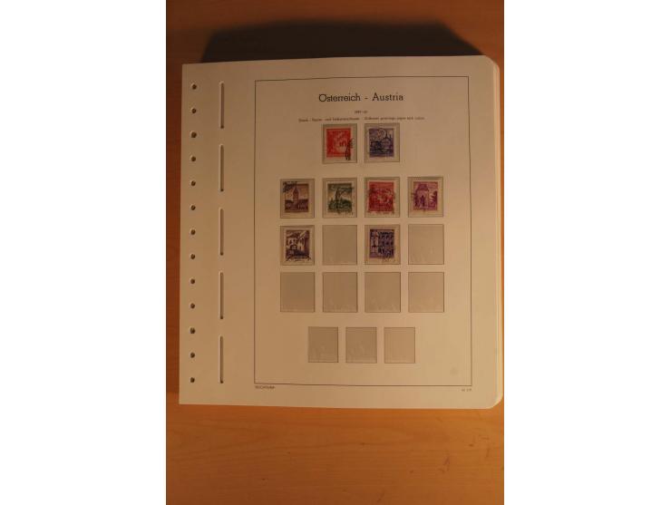 1850/2003, postfrische, ungebrauchte und gestempelte Sammlung mit WIPA-Block, Dollfuß und Renner-Kleinbogen in 4 Alben