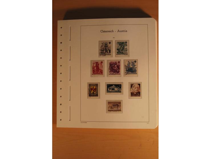 1850/2003, postfrische, ungebrauchte und gestempelte Sammlung mit WIPA-Block, Dollfuß und Renner-Kleinbogen in 4 Alben