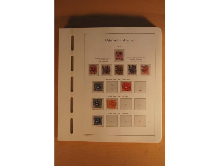 1850/2003, postfrische, ungebrauchte und gestempelte Sammlung mit WIPA-Block, Dollfuß und Renner-Kleinbogen in 4 Alben