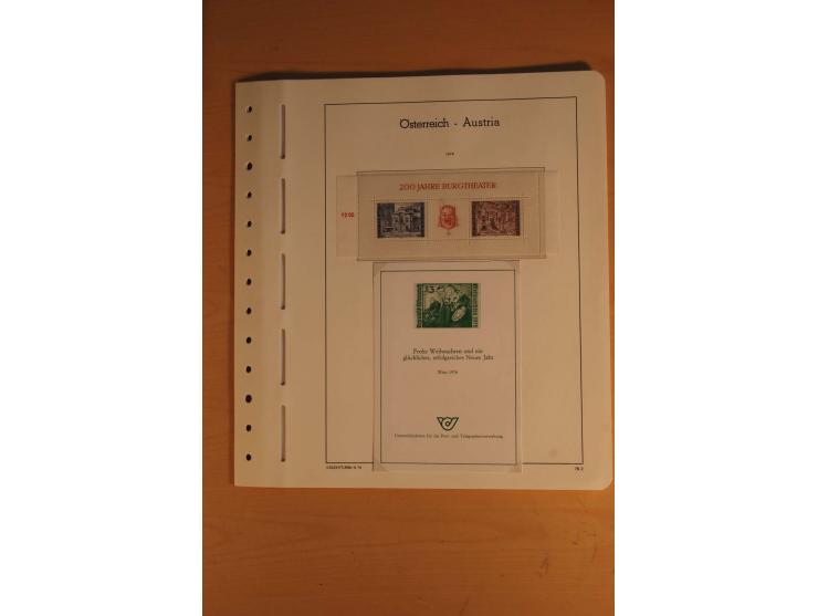 1850/2003, postfrische, ungebrauchte und gestempelte Sammlung mit WIPA-Block, Dollfuß und Renner-Kleinbogen in 4 Alben