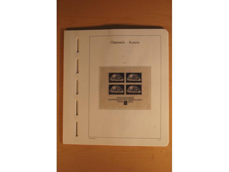 1850/2003, postfrische, ungebrauchte und gestempelte Sammlung mit WIPA-Block, Dollfuß und Renner-Kleinbogen in 4 Alben