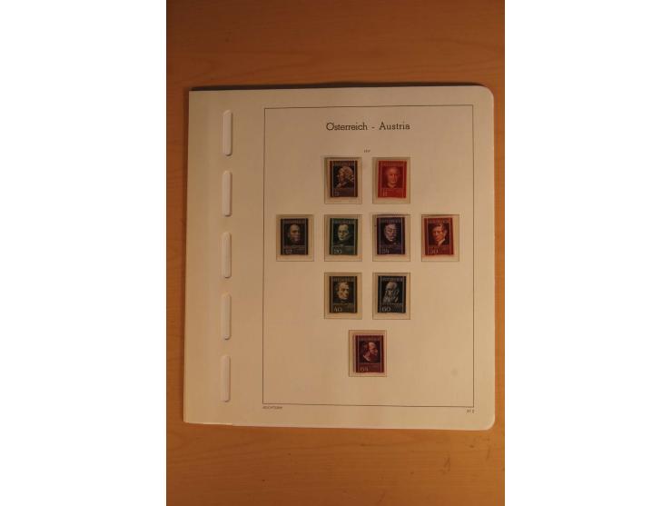 1850/2003, postfrische, ungebrauchte und gestempelte Sammlung mit WIPA-Block, Dollfuß und Renner-Kleinbogen in 4 Alben