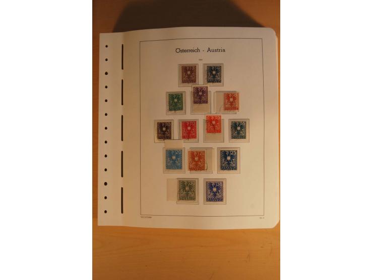 1850/2003, postfrische, ungebrauchte und gestempelte Sammlung mit WIPA-Block, Dollfuß und Renner-Kleinbogen in 4 Alben