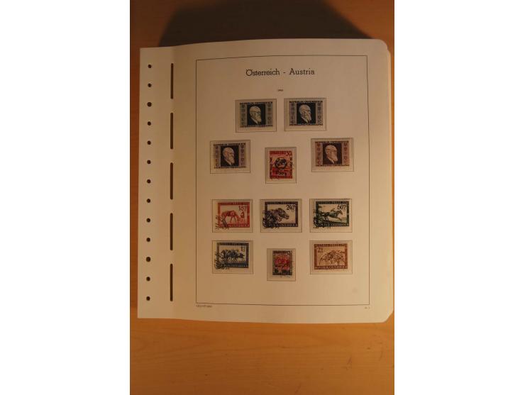 1850/2003, postfrische, ungebrauchte und gestempelte Sammlung mit WIPA-Block, Dollfuß und Renner-Kleinbogen in 4 Alben