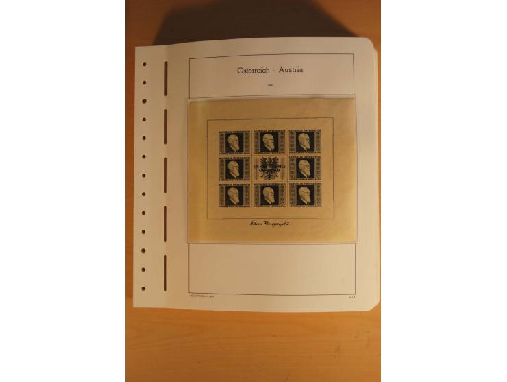 1850/2003, postfrische, ungebrauchte und gestempelte Sammlung mit WIPA-Block, Dollfuß und Renner-Kleinbogen in 4 Alben
