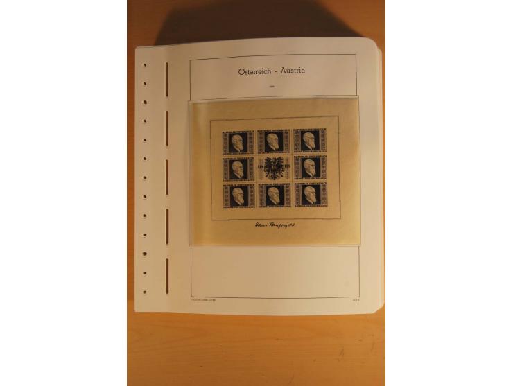 1850/2003, postfrische, ungebrauchte und gestempelte Sammlung mit WIPA-Block, Dollfuß und Renner-Kleinbogen in 4 Alben