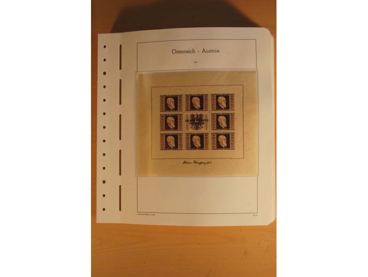 1850/2003, postfrische, ungebrauchte und gestempelte Sammlung mit WIPA-Block, Dollfuß und Renner-Kleinbogen in 4 Alben
