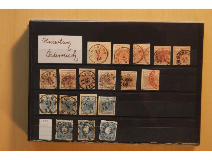 1850/1920, meist gestempelter Sammlungsposten auf Steckkarten, dabei Anfangsausgaben mehrfach mit klaren Entwertungen, dazu n