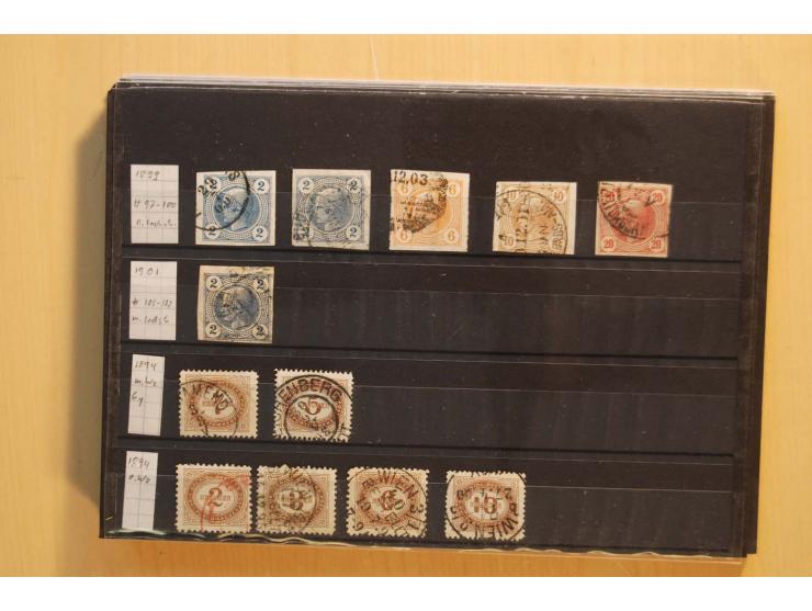 1850/1920, meist gestempelter Sammlungsposten auf Steckkarten, dabei Anfangsausgaben mehrfach mit klaren Entwertungen, dazu n