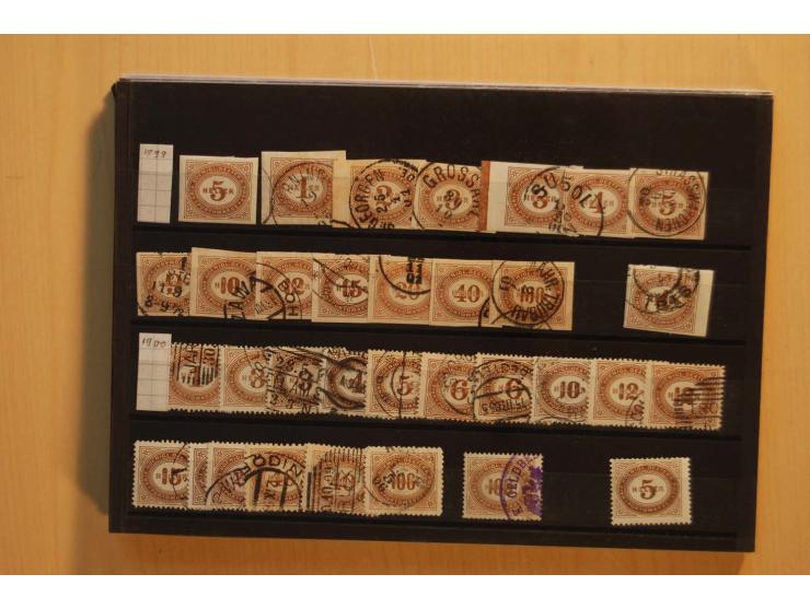 1850/1920, meist gestempelter Sammlungsposten auf Steckkarten, dabei Anfangsausgaben mehrfach mit klaren Entwertungen, dazu n