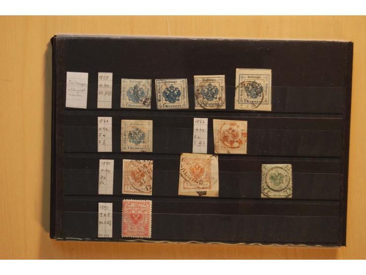 1850/1920, meist gestempelter Sammlungsposten auf Steckkarten, dabei Anfangsausgaben mehrfach mit klaren Entwertungen, dazu n