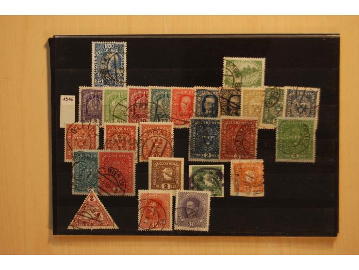 1850/1920, meist gestempelter Sammlungsposten auf Steckkarten, dabei Anfangsausgaben mehrfach mit klaren Entwertungen, dazu n