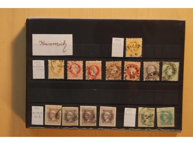1850/1920, meist gestempelter Sammlungsposten auf Steckkarten, dabei Anfangsausgaben mehrfach mit klaren Entwertungen, dazu n