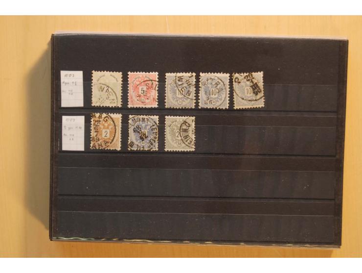 1850/1920, meist gestempelter Sammlungsposten auf Steckkarten, dabei Anfangsausgaben mehrfach mit klaren Entwertungen, dazu n